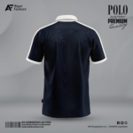 Blue Color Polo T-Shirt Back View