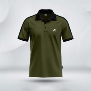 Olive-Polo-T-Shirt-Front-view