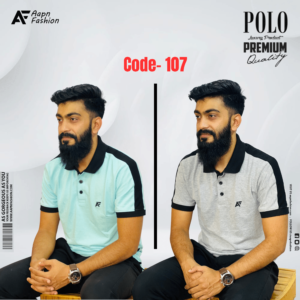 PK Cotton Polo Grey & Cadet Blue Set 2