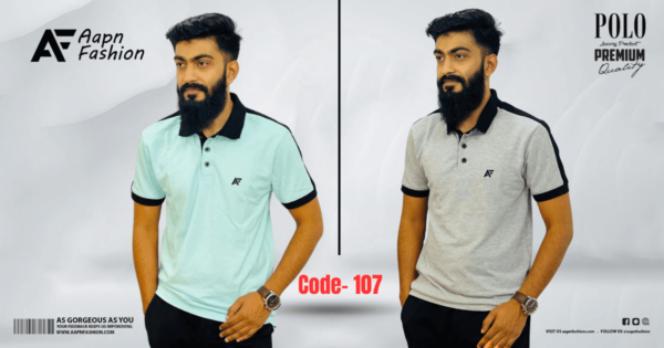 PK Cotton Polo Grey & Cadet Blue Set