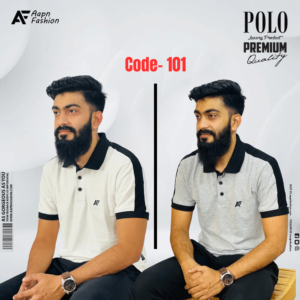 PK Cotton Polo Grey & Off-White Set 2