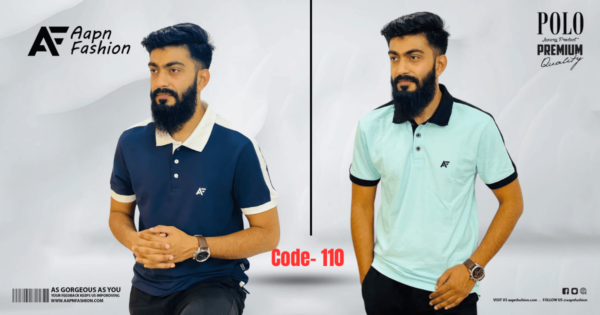 PK Cotton Polo Navy Blue & Cadet Blue Set