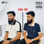 PK Cotton Polo Navy Blue & Off-White Set 2