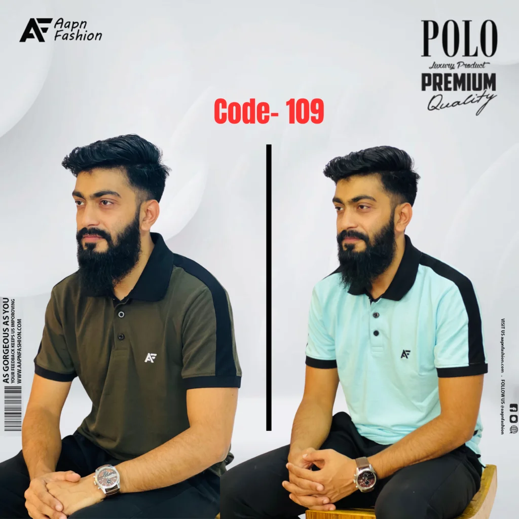 PK Cotton Polo Olive & Cadet Blue Set 2