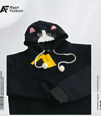 Premium Black Cat Hoodie