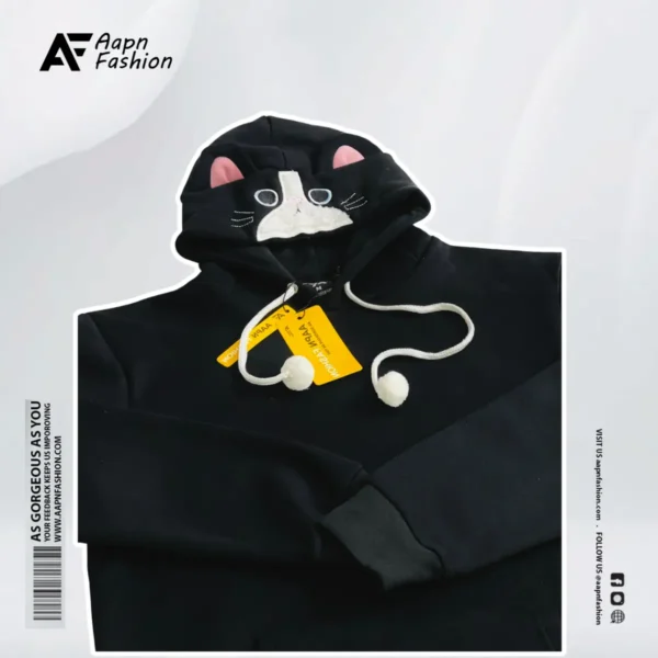 Premium Black Cat Hoodie