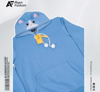 Premium Blue Cat Hoodie