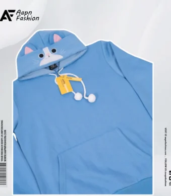 Premium Blue Cat Hoodie