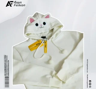 Premium Off-White Cat Hoodie