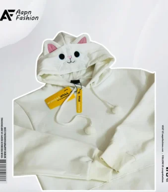 Premium Off-White Cat Hoodie